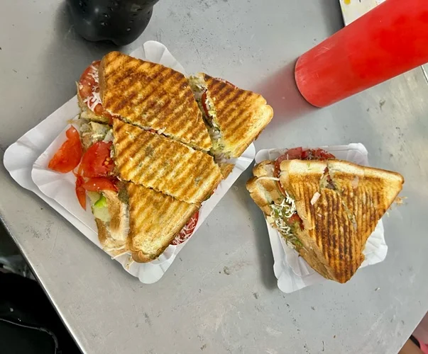 a pic of snowman sandwiches